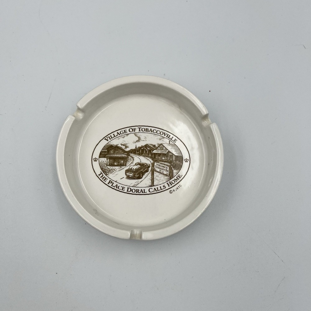 Vintage Village Of Tobbaco Ville Place Doral‎ Calls Home Ashtray North Carolina